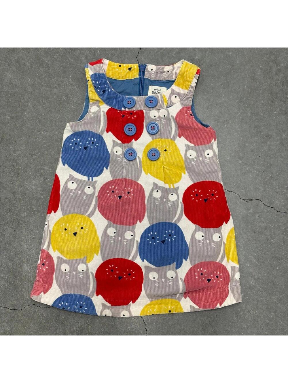 Mini Boden Corduroy Owl Girl Dress